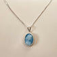 COLLIER BLEU ANNIE MAE - ARGENT