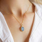 THREE GRACES BLUE CAMEO NECKLACE