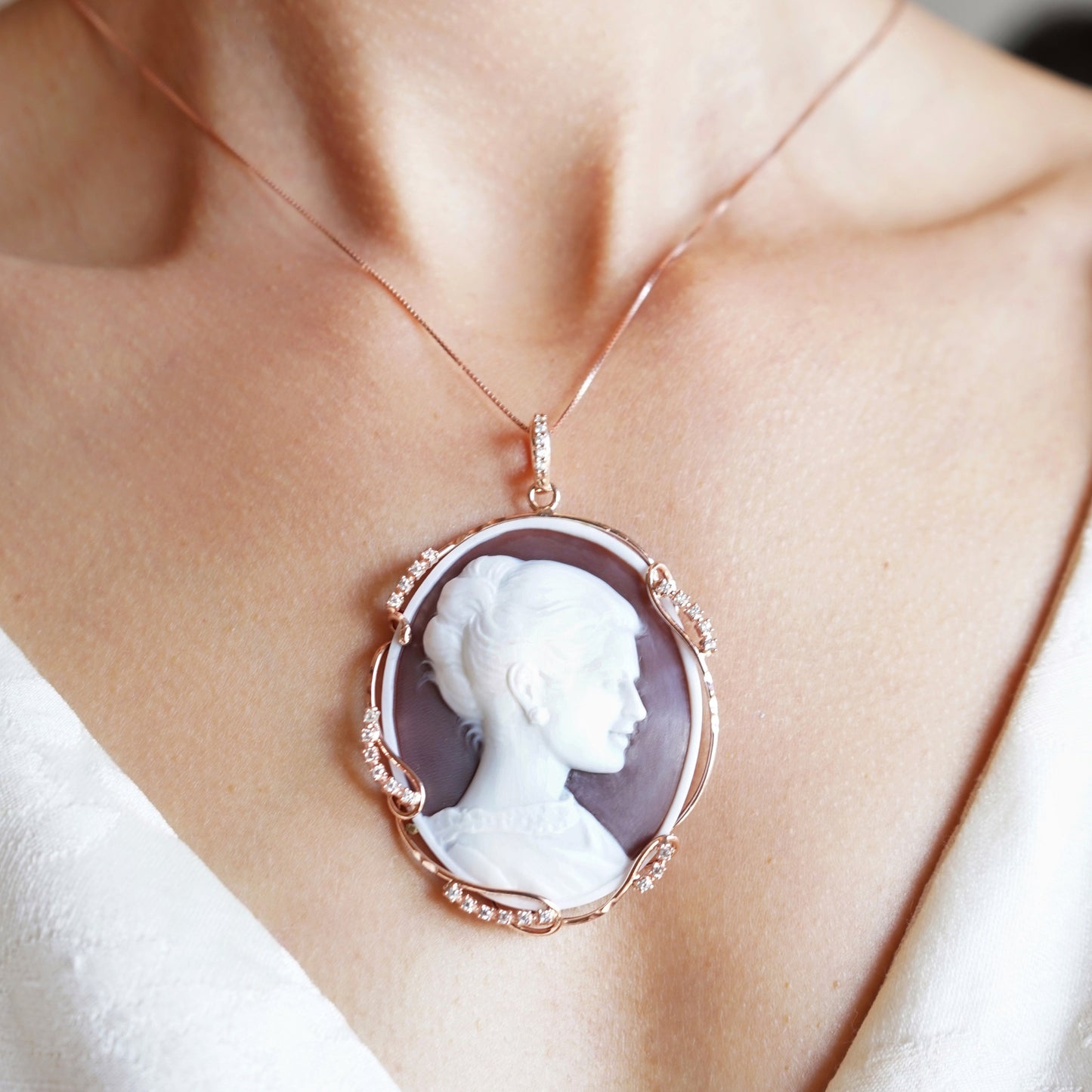 Personalised Cameo Portrait Necklace