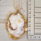 CAMEO & CORAL NECKLACE - GIRL WITH FLOWER