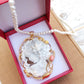 CAMEO & CORAL NECKLACE - GIRL WITH FLOWER