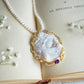 Charming Cameo Necklace with Amethyst Stone