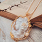 CAMEO & CORAL NECKLACE - GIRL WITH FLOWER