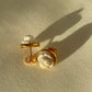 18k CAMEO ROSE EARRINGS