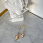 18k Gold Cameo Drop Earrings