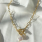 Pearl Pendant & Link Chain Necklace