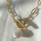 Pearl Pendant & Link Chain Necklace